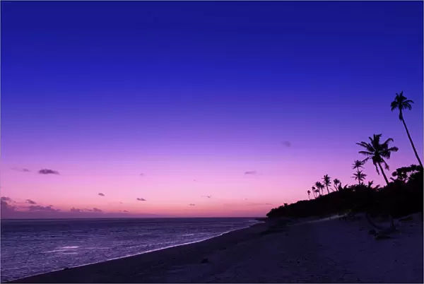 Beach at sunset, The Coral Coast, Viti Levu Island, Fiji