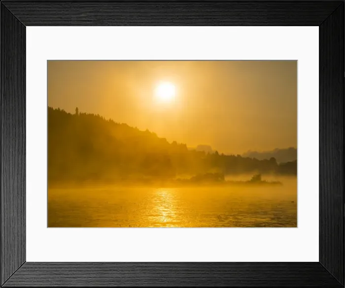 Framed Print : Sunrise, Hopfensee Lake, near Fussen, Ostallgau, Allgau, Upper Swabia, Swabia, Bavaria, Germany Framed Print : Sunrise, Hopfensee Lake, near Fussen, Ostallgau, Allgau, Upper Swabia, Swabia, Bavaria, Germany