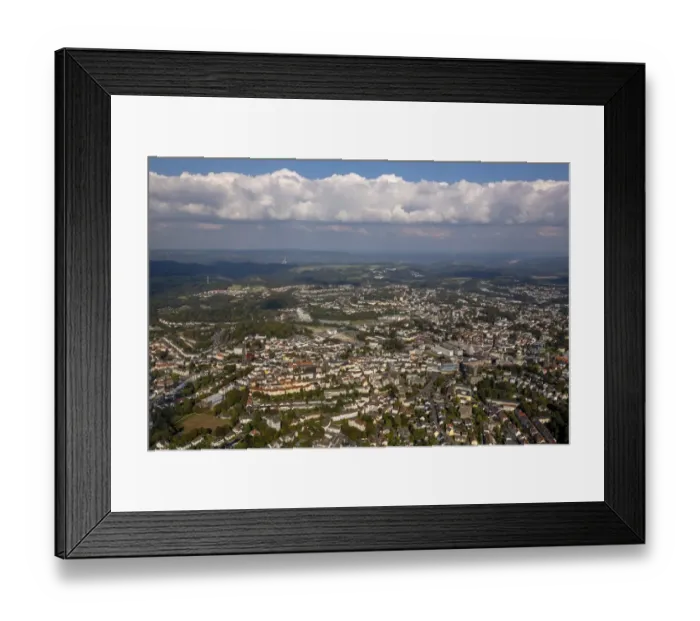Framed Print : Aerial view, Ludenscheid, North Rhine-Westphalia, Germany Framed Print : Aerial view, Ludenscheid, North Rhine-Westphalia, Germany