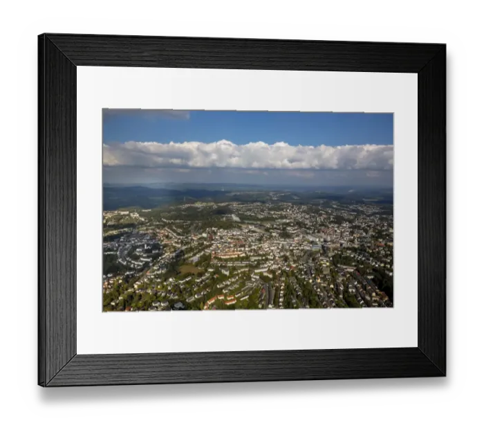Framed Print : Aerial view, Ludenscheid, North Rhine-Westphalia, Germany Framed Print : Aerial view, Ludenscheid, North Rhine-Westphalia, Germany