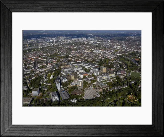 Framed Print : Aerial view, University Hospital Essen, Essen, Ruhr district, North Rhine-Westphalia, Germany Framed Print : Aerial view, University Hospital Essen, Essen, Ruhr district, North Rhine-Westphalia, Germany