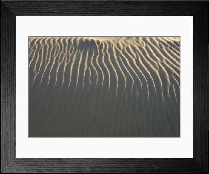 Framed Print : Sand structure, wind ripples, beach, Denmark Framed Print : Sand structure, wind ripples, beach, Denmark