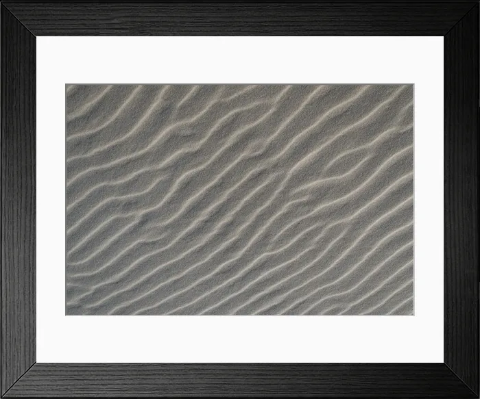 Framed Print : Sand structure, wind ripples, beach, Denmark