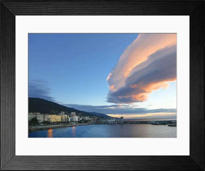 Framed Print : Dawn, harbour, Bastia, Corsica, France Framed Print : Dawn, harbour, Bastia, Corsica, France