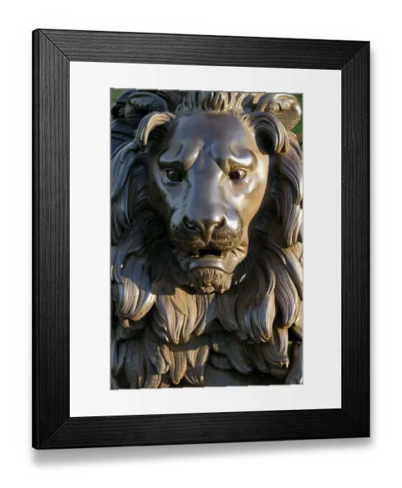 Framed Print : Lion figure at Holstentorplatz square, Lubeck, Schleswig-Holstein, Germany Framed Print : Lion figure at Holstentorplatz square, Lubeck, Schleswig-Holstein, Germany