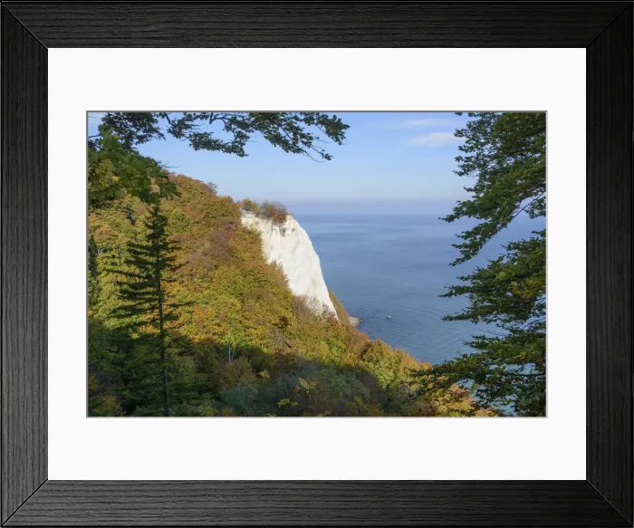 Framed Print : Konigsstuhl, Kings Chair, chalk cliffs in autumn, Jasmund National Park, Rugen, Mecklenburg-Western Pomerania, Germany Framed Print : Konigsstuhl, Kings Chair, chalk cliffs in autumn, Jasmund National Park, Rugen, Mecklenburg-Western Pomerania, Germany