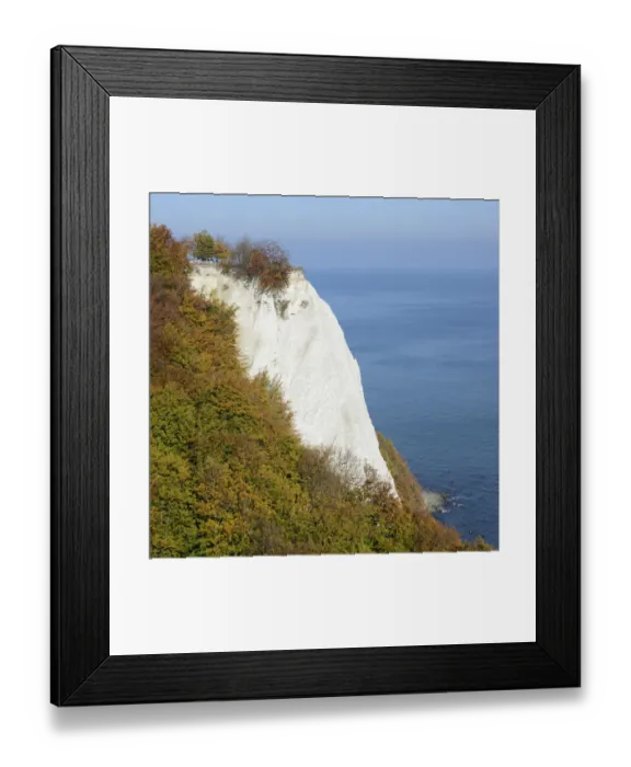 Framed Print : Konigsstuhl, Kings Chair, chalk cliffs in autumn, Jasmund National Park, Rugen, Mecklenburg-Western Pomerania, Germany Framed Print : Konigsstuhl, Kings Chair, chalk cliffs in autumn, Jasmund National Park, Rugen, Mecklenburg-Western Pomerania, Germany