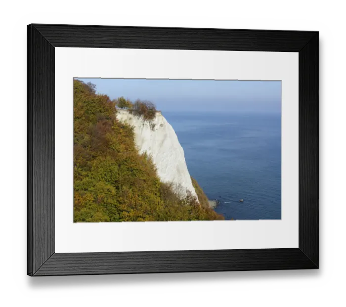 Framed Print : Konigsstuhl, Kings Chair, chalk cliffs in autumn, Jasmund National Park, Rugen, Mecklenburg-Western Pomerania, Germany Framed Print : Konigsstuhl, Kings Chair, chalk cliffs in autumn, Jasmund National Park, Rugen, Mecklenburg-Western Pomerania, Germany
