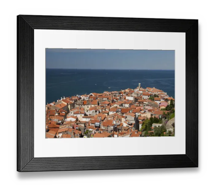 Framed Print : View of the historic centre with lighthouse, Piran, Istria, Slovenia Framed Print : View of the historic centre with lighthouse, Piran, Istria, Slovenia