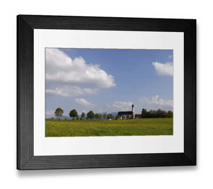 Framed Print : Church of St. Marinus and Anianus, Wilparting near Irschenberg, Mt Wendelstein at the back, Upper Bavaria, Bavaria, Germany Framed Print : Church of St. Marinus and Anianus, Wilparting near Irschenberg, Mt Wendelstein at the back, Upper Bavaria, Bavaria, Germany