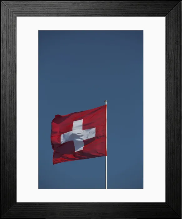 Framed Print : Swiss flag Framed Print : Swiss flag