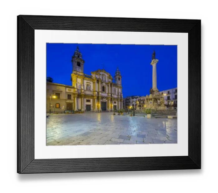 Framed Print : San Domenico church in Piazza San Domenico, historic centre, Palermo, Sicily, Italy Framed Print : San Domenico church in Piazza San Domenico, historic centre, Palermo, Sicily, Italy