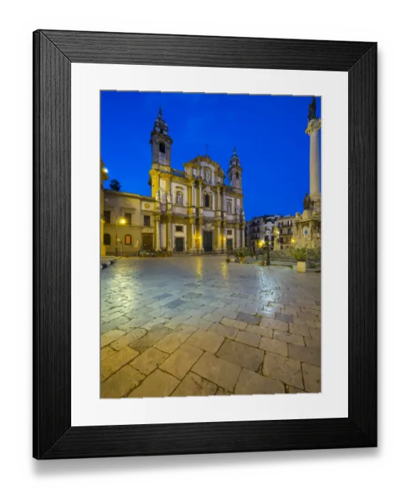 Framed Print : San Domenico church in Piazza San Domenico, historic centre, Palermo, Sicily, Italy Framed Print : San Domenico church in Piazza San Domenico, historic centre, Palermo, Sicily, Italy