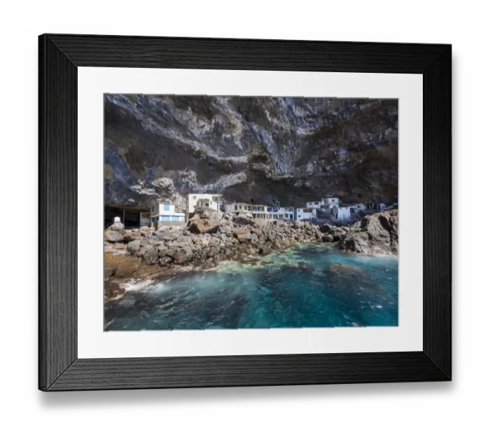 Framed Print : Poris de Candelaria, houses in a cave, rocky coast on the Camino del Poris, Pirates Cove, Tijarafe, La Palma, Canary Islands, Spain Framed Print : Poris de Candelaria, houses in a cave, rocky coast on the Camino del Poris, Pirates Cove, Tijarafe, La Palma, Canary Islands, Spain