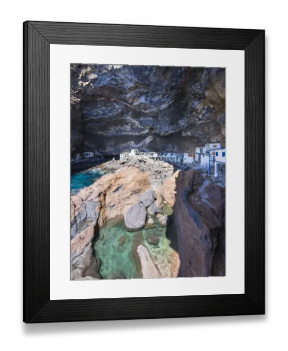 Framed Print : Poris de Candelaria, houses in a cave, rocky coast on the Camino del Poris, Pirates Cove, Tijarafe, La Palma, Canary Islands, Spain Framed Print : Poris de Candelaria, houses in a cave, rocky coast on the Camino del Poris, Pirates Cove, Tijarafe, La Palma, Canary Islands, Spain
