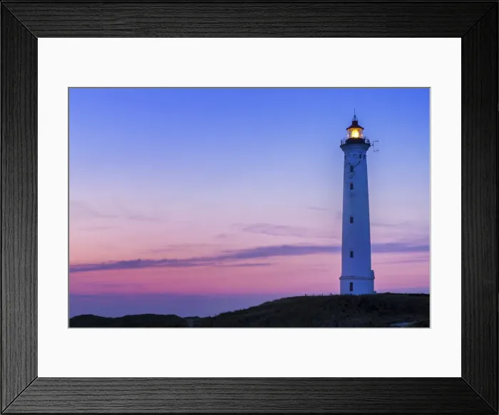 Framed Print : Leuchtturm Lyngvig Fyr, Hvide Sande, Denmark Framed Print : Leuchtturm Lyngvig Fyr, Hvide Sande, Denmark