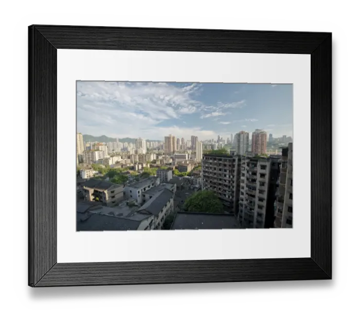 Framed Print : Old and new skyscrapers, Chongqing, China Framed Print : Old and new skyscrapers, Chongqing, China