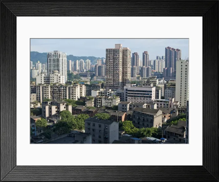 Framed Print : Old and new skyscrapers, Chongqing, China Framed Print : Old and new skyscrapers, Chongqing, China