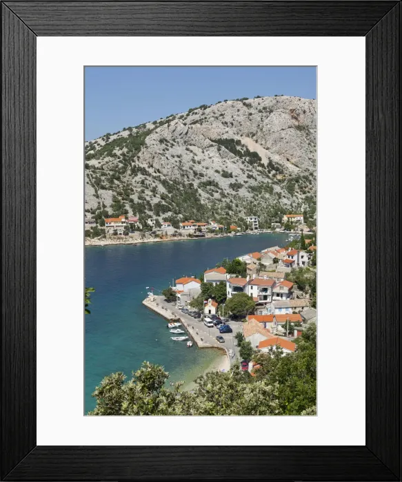 Framed Print : View of the town of Donja Klada, Kvarner Gulf, Croatia Framed Print : View of the town of Donja Klada, Kvarner Gulf, Croatia