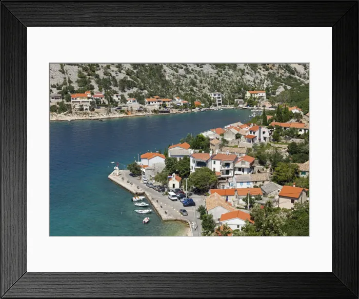 Framed Print : View of the town of Donja Klada, Kvarner Gulf, Croatia Framed Print : View of the town of Donja Klada, Kvarner Gulf, Croatia