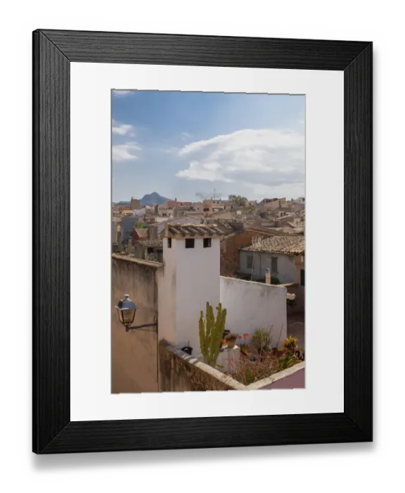 Framed Print : View from the city walls on the roofs of the historic centre, Alcudia, Majorca, Balearic Islands, Spain Framed Print : View from the city walls on the roofs of the historic centre, Alcudia, Majorca, Balearic Islands, Spain