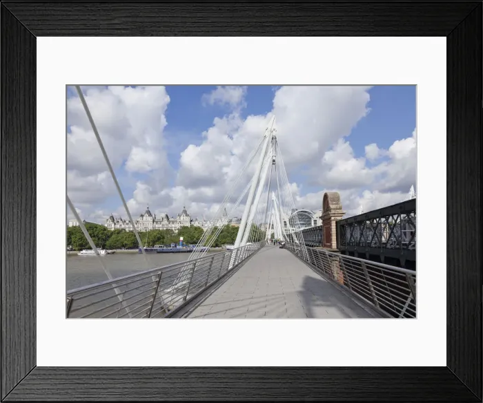 Framed Print : Jubilee Bridge over the River Thames, London, England, United Kingdom Framed Print : Jubilee Bridge over the River Thames, London, England, United Kingdom