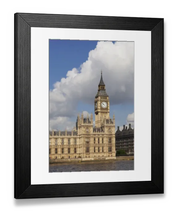 Framed Print : Houses of Parliament, Big Ben, River Thames, London, England, United Kingdom Framed Print : Houses of Parliament, Big Ben, River Thames, London, England, United Kingdom