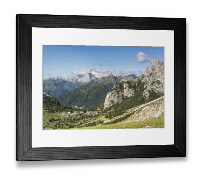 Framed Print : Falzarego Pass with Sasso di Stria, Col di Lana at the back, World War I Memorial, the Marmolada massif behind, Cortina dAmpezzo, Veneto, Italy Framed Print : Falzarego Pass with Sasso di Stria, Col di Lana at the back, World War I Memorial, the Marmolada massif behind, Cortina dAmpezzo, Veneto, Italy