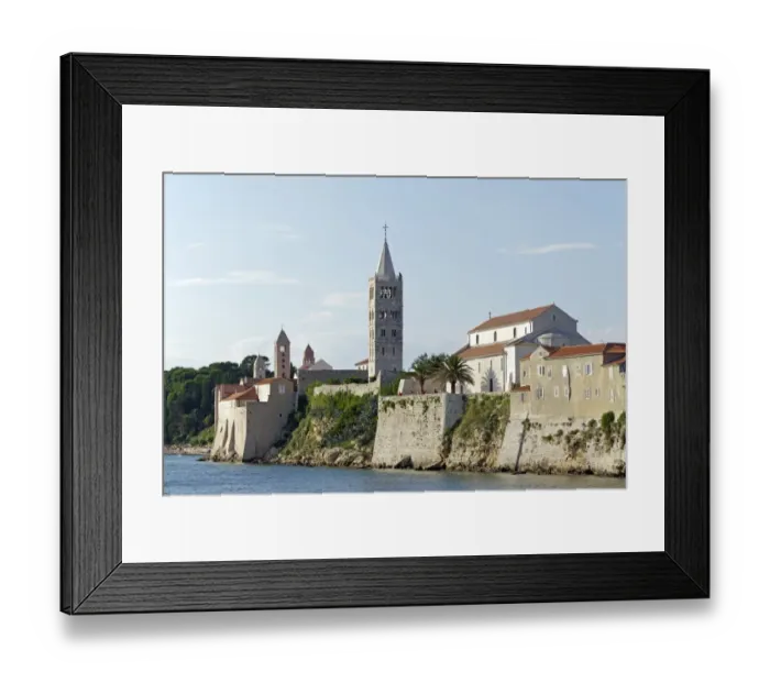 Framed Print : Bell tower, Rab Town, Rab, Primorje-Gorski Kotar County, Croatia Framed Print : Bell tower, Rab Town, Rab, Primorje-Gorski Kotar County, Croatia
