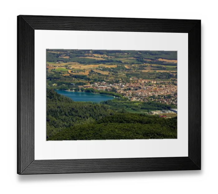 Framed Print : Aerial view, townscape, Banyoles, Catalonia, Spain Framed Print : Aerial view, townscape, Banyoles, Catalonia, Spain