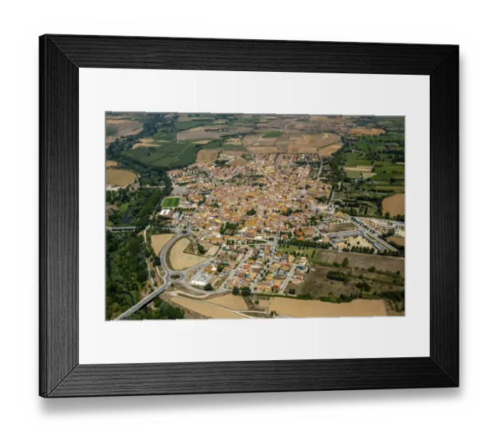 Framed Print : Aerial view, Castello dEmpuries, Girona province, Catalonia, Spain Framed Print : Aerial view, Castello dEmpuries, Girona province, Catalonia, Spain