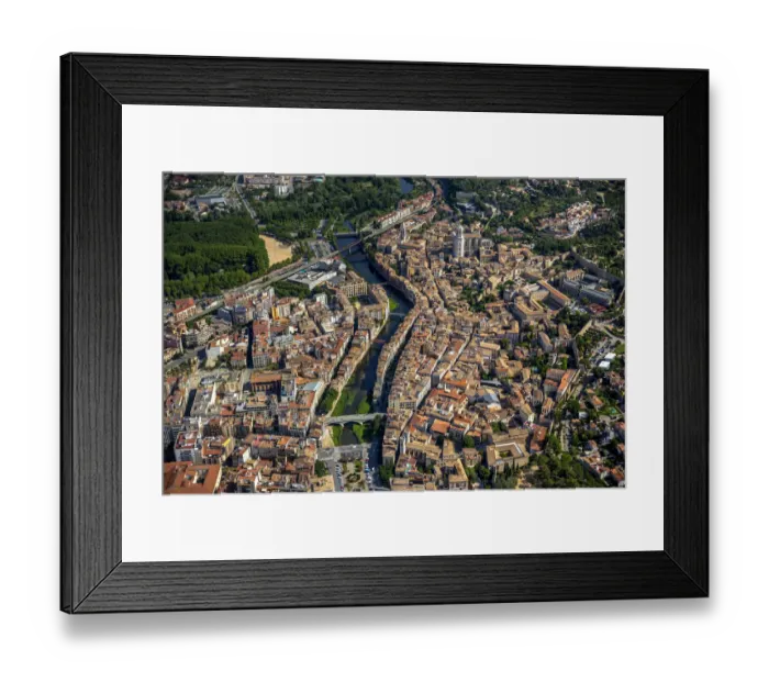 Framed Print : Aerial view, Girona Cathedral and Sant Feliu Church, old town, Girona, Catalonia, Spain Framed Print : Aerial view, Girona Cathedral and Sant Feliu Church, old town, Girona, Catalonia, Spain