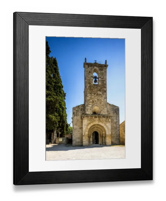 Framed Print : Romanesque church of Santa Maria de Porqueres, Porqueres, Catalonia, Spain Framed Print : Romanesque church of Santa Maria de Porqueres, Porqueres, Catalonia, Spain