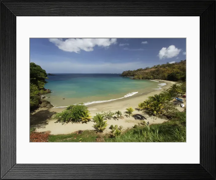 Framed Print : Beach, lagoon, Bloody Bay, Trinidad and Tobago