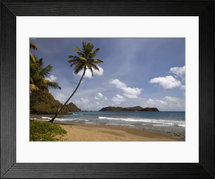 Framed Print : Sandy beach with surf, Little Tobago, Trinidad and Tobago Framed Print : Sandy beach with surf, Little Tobago, Trinidad and Tobago