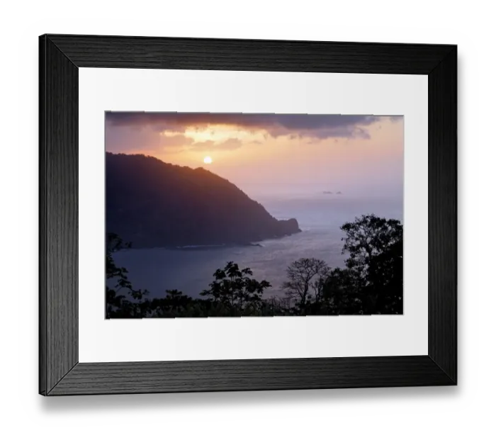 Framed Print : Sunset at Flagstaff Hill lookout, Man OWar Bay, Charlotteville, Tobago, Trinidad and Tobago Framed Print : Sunset at Flagstaff Hill lookout, Man OWar Bay, Charlotteville, Tobago, Trinidad and Tobago