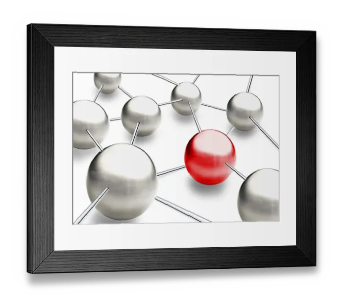 Framed Print : Coneptual image, connections, network Framed Print : Coneptual image, connections, network