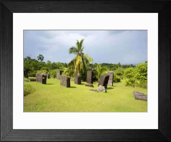 Framed Print : Stone monoliths from 161 AD, Babeldaob, Palau Framed Print : Stone monoliths from 161 AD, Babeldaob, Palau