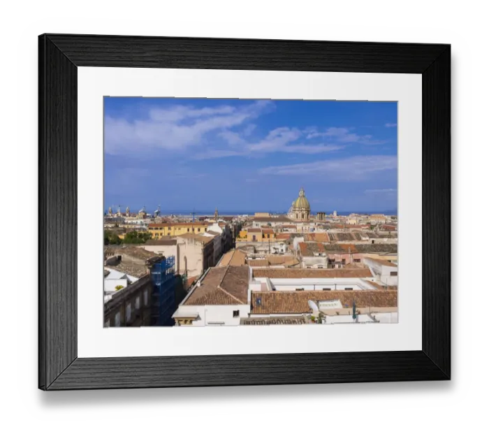 Framed Print : View from the church SS Salvatore across the historic centre, the church of San Giuseppe dei Teatini at theback, Palermo, Sicily, Italy Framed Print : View from the church SS Salvatore across the historic centre, the church of San Giuseppe dei Teatini at theback, Palermo, Sicily, Italy