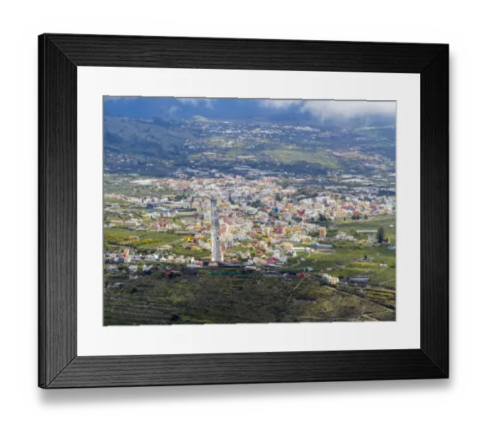 Framed Print : View from the Mirador de el Time of Los Llanos de Ariadne and El Paso, La Palma, Canary Islands, Spain Framed Print : View from the Mirador de el Time of Los Llanos de Ariadne and El Paso, La Palma, Canary Islands, Spain