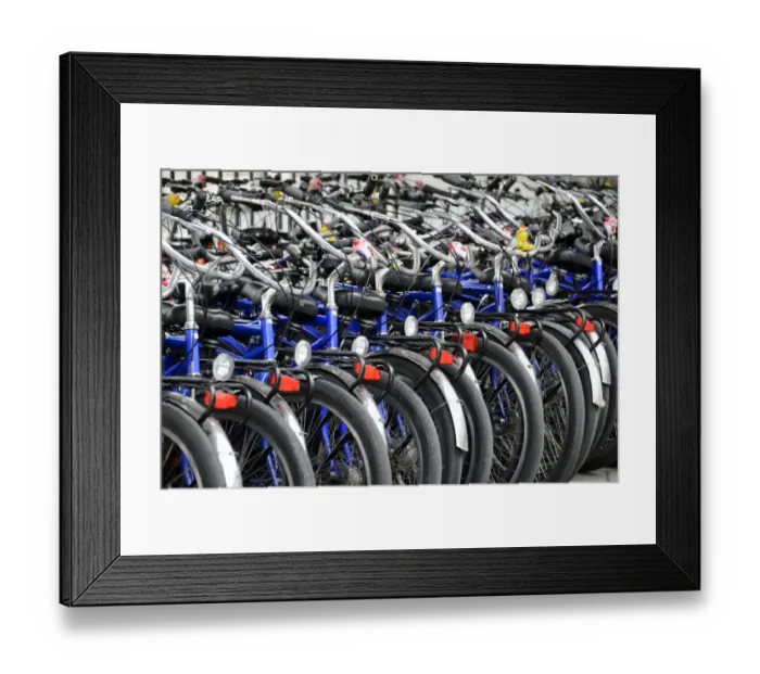 Framed Print : Bicycles, bicycle rental facility, Alexanderplatz square, Berlin, Germany Framed Print : Bicycles, bicycle rental facility, Alexanderplatz square, Berlin, Germany