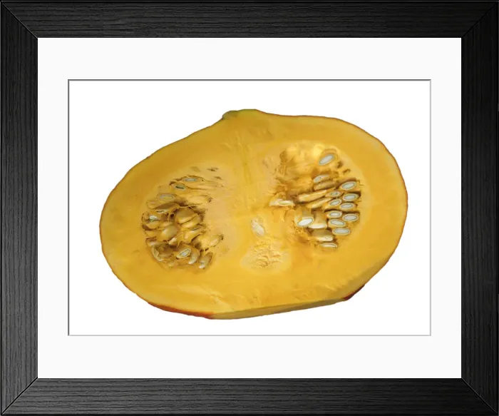 Framed Print : Hokkaido squash, half