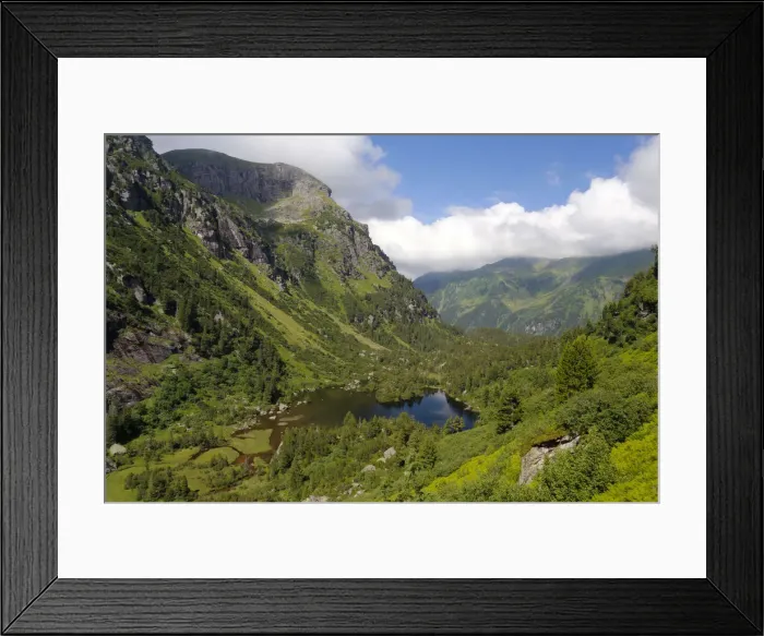 Framed Print : Unterer Murgsee lake, Quarten, Canton of St. Gallen, Switzerland Framed Print : Unterer Murgsee lake, Quarten, Canton of St. Gallen, Switzerland