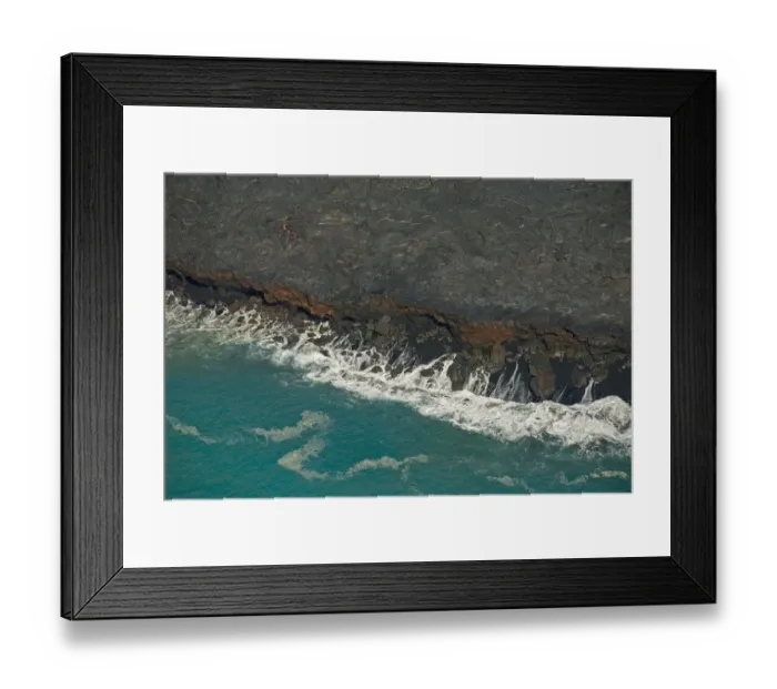 Framed Print : Surf at the foot of Mt Kilauea, Big Island, Hawaii, United States Framed Print : Surf at the foot of Mt Kilauea, Big Island, Hawaii, United States