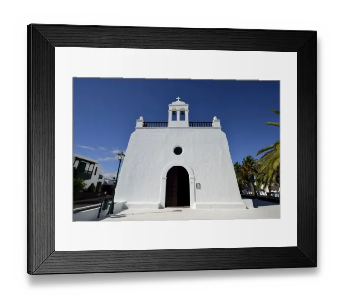 Framed Print : Village church of San Isidro Labrador, Uga, La Geria, Lanzarote, Canary Islands, Spain Framed Print : Village church of San Isidro Labrador, Uga, La Geria, Lanzarote, Canary Islands, Spain