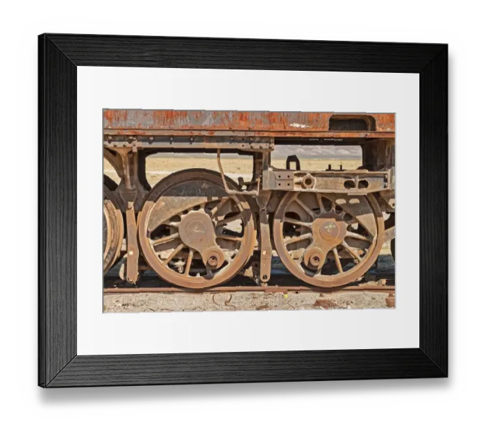 Framed Print : Old train in the train cemetery Cementerio de los Trenes, Uyuni, Bolivia