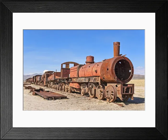 Framed Print : Old train in the train cemetery Cementerio de los Trenes, Uyuni, Bolivia Framed Print : Old train in the train cemetery Cementerio de los Trenes, Uyuni, Bolivia