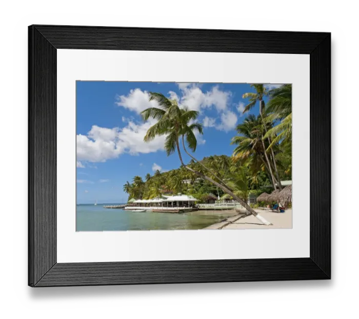 Framed Print : Beach, La Point, Castries, Saint Lucia