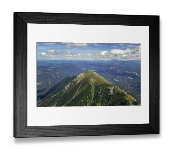 Framed Print : Aerial view, Alpine landscape, Otscher, Lower Austria, Austria