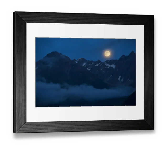 Framed Print : Full moon above the Kaunergrat ridge, Kaunertal valley, Tyrol, Austria Framed Print : Full moon above the Kaunergrat ridge, Kaunertal valley, Tyrol, Austria